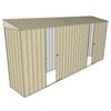 Build-a-Shed 0.8 x 4.5 x 2m Skillion Dual Single Sliding Side Doors Shed - Cream