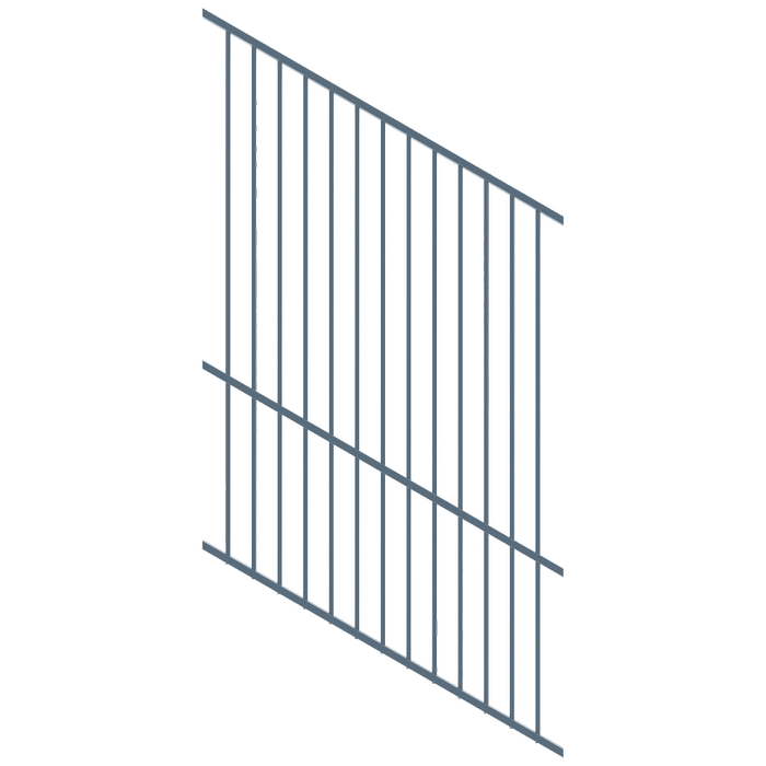 ProtectorAl 1201-2400W x 1200H Deep Ocean Flat Top Square Picket Pool Fence Panel Raked 16-30º