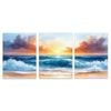 3pcs Vibrant Philippians Beach Print 100% Australian Made 3 x 40x60cm (Metal Print)