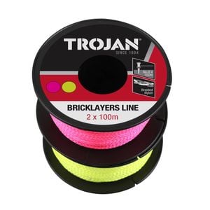 Trojan 100m Pink & Green Bricklayers Line - 2 Pack