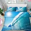3D Blue Sea High Wave 102 Bedding Set Pillowcases Quilt Duvet Cover Set Queen King