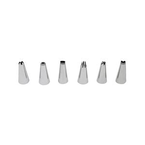 Professional Bake Stainless Steel Nozzle Set Of 6 Soffritto