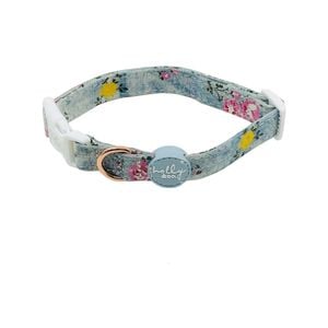 Holly & Co Walk Me To Denimia Medium Blue Stylish Dog Collar