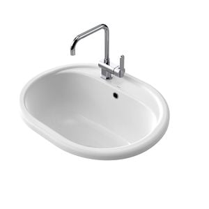 Caroma 35L White RHS Inset Vitreous China Laundry Trough