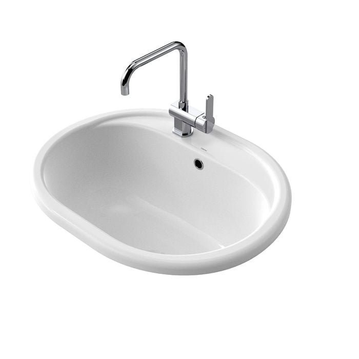 Caroma 35L White RHS Inset Vitreous China Laundry Trough