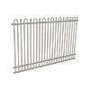 ProtectorAl 1201 - 2399 x 1500mm Paperbark Aluminium Loop And Spear Pool Fence Panel With Mid Rail