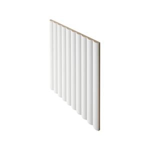 900 x 1200mm 12mm Lining Panel White MDF Primed Demi Round 40mm