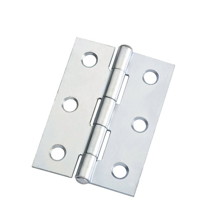 Zenith 70mm Zinc Plated DURAsmooth™ Fixed Pin Butt Hinge
