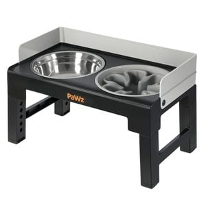 Pawz Elevated Dog Bowls Adjustable 6 Height Raised Feeder Large