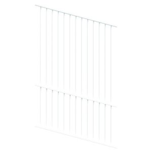 ProtectorAl 350-1200W x 1800H Pearl White Raked Up to 15º Flat Top Pool Fence Panel