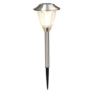 Arlec Sierra 10lm Warm White Solar Clear Glass Path Light
