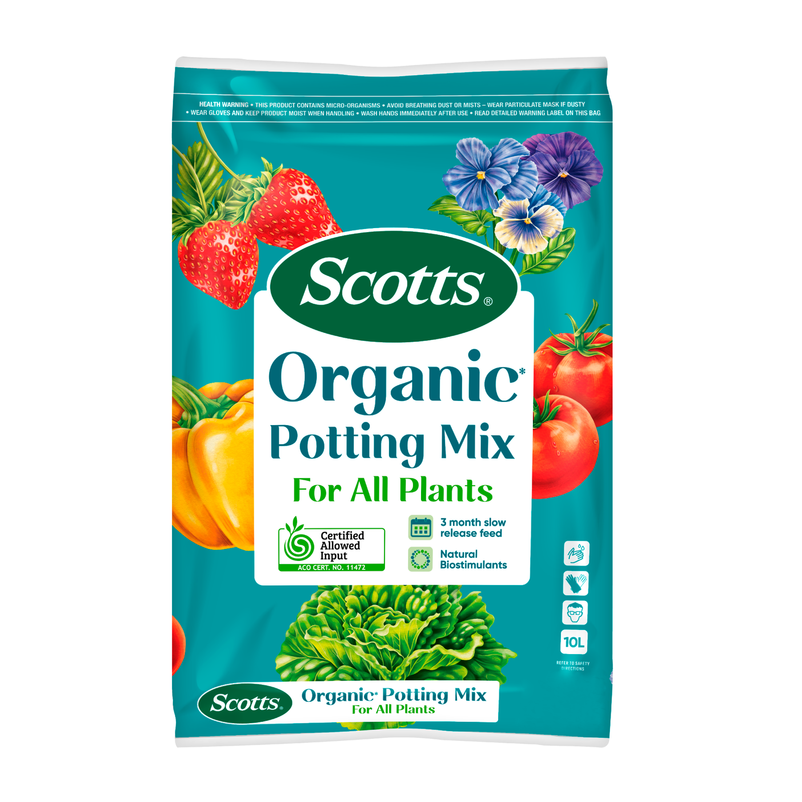 Scotts Organic Potting Mix 10L For All Plants - Bunnings Australia