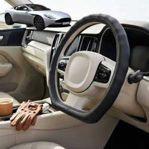 Australian Goose Steering Wheel Cover for Aston Martin DB11 2016 - Current (V8) D-shape Black