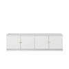 European Cabinetry White Hampton Round Brass Handles Bucharest TV Unit