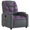 vidaXL Massage Recliner Chair Reclining Chair Single Sofa Grey Faux Leather
