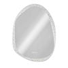 P&P Silver Irregular LED Mirror Backlit Anti Fog Touch Modern Bathroom Style