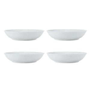 4pc Mikasa Chalk Kitchen Porcelain Pasta Bowl Set 23cm White