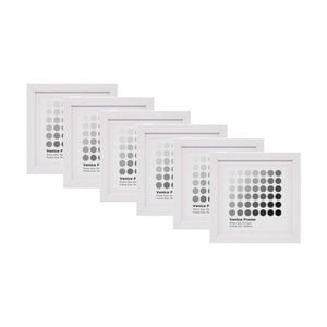 6PK Braz Venice Image Photo Document Display Frame 15x15cm White