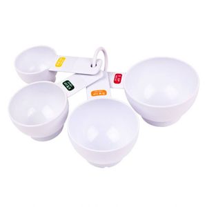 4pc Appetito Plastic Measure Cups Home Kitchen Cooking/Baking Utensils White