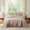 3pc Renee Taylor Blake Velvet Coverlet Cotton Bed Sheet Set Nude Single/Doule