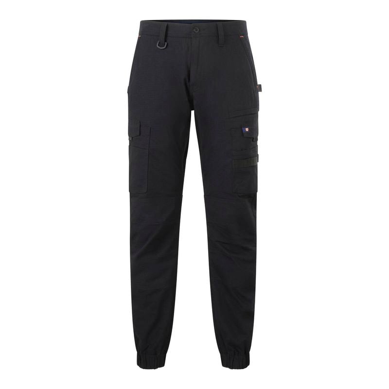 Size 92R Black Cuffed Cargo Ripstop Pant