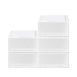 STACKED 5 Pcs 17L Multi Purpose Storage Bin Box with Drawer