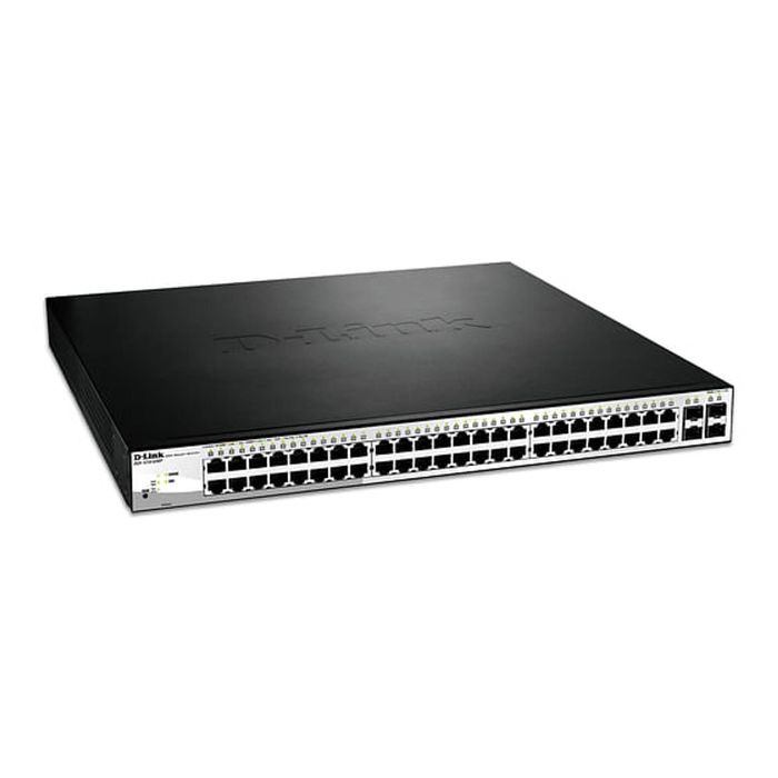 D-Link DGS-1210-52MP 52-Port Gigabit WebSmart PoE Switch With 48 PoE UTP And 4 SFP Ports