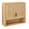 Roy Wall Mount Hanging Cabinet 2 Doors Oak
