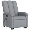 vidaXL Electric Stand up Massage Recliner Chair Armchair Light Grey Fabric
