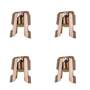 4PK BarCraft Stainless Steel Champagne Bottle Stopper 5.5cm - Copper