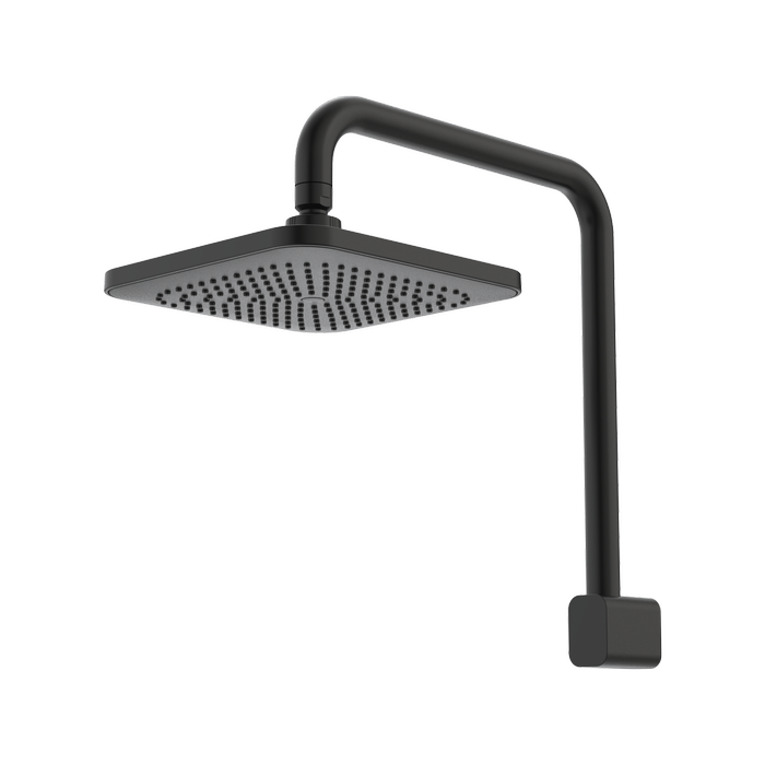 Caroma Luna Fixed Overhead Shower Black WELS 4 Star 7.5L/min