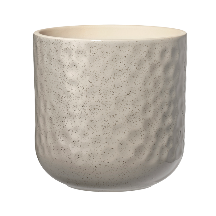 Borralheira 140 x 130mm Hammered Beige Indoor Ceramic Pot