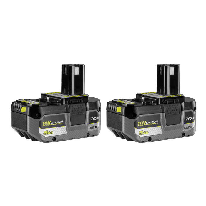 Ryobi 18V ONE+ 5.0Ah Lithium High Performance Battery RB185050X - Twin Pack