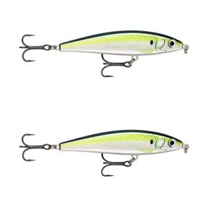 2x Rapala 10cm X Rap Magnum Prey Lipless Hard Body Fish Lures - Pilchard