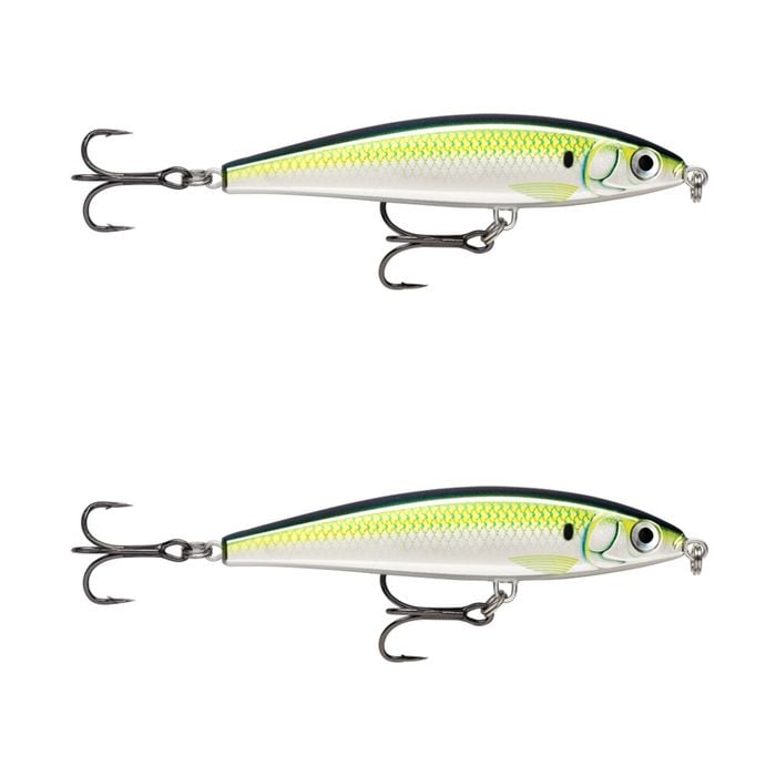 2x Rapala 10cm X Rap Magnum Prey Lipless Hard Body Fish Lures - Pilchard