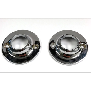 Miles Nelson Towel Rail End Flanges Round 19mm Chrome 2pk