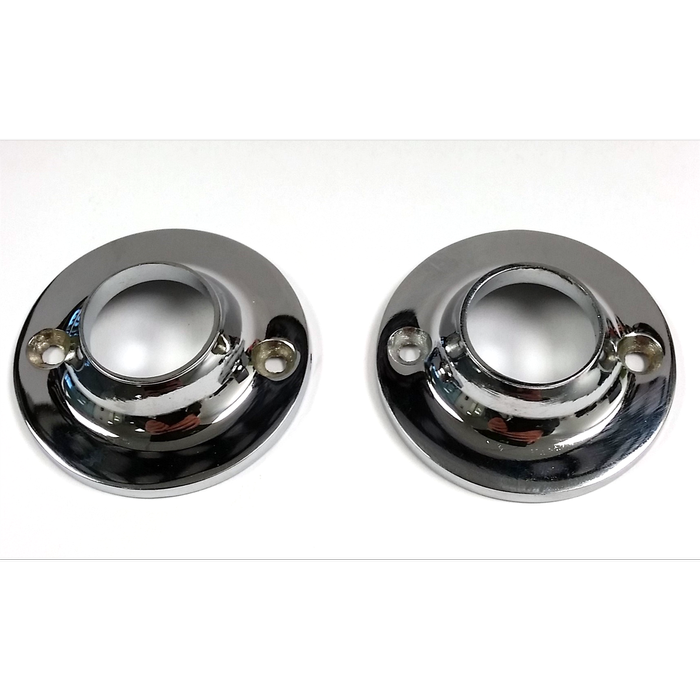 Miles Nelson Towel Rail End Flanges Round 19mm Chrome 2pk