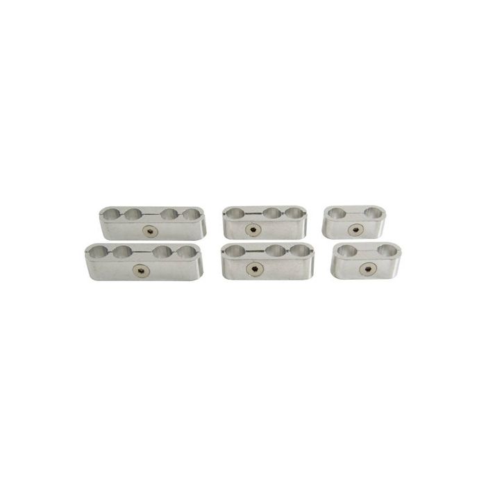 Cal Custom Spark Plug Wire Dividers Aluminium Machined Billet Aluminium 6 Pieces