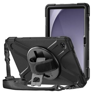 3SIXT Apache Case w/ Shoulder Strap For Galaxy Tab S9/S9FE/S8 - Black