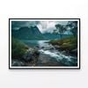 River with Trees & Mountains  Print 100% Australian Made 90x60cm  (Poster)
