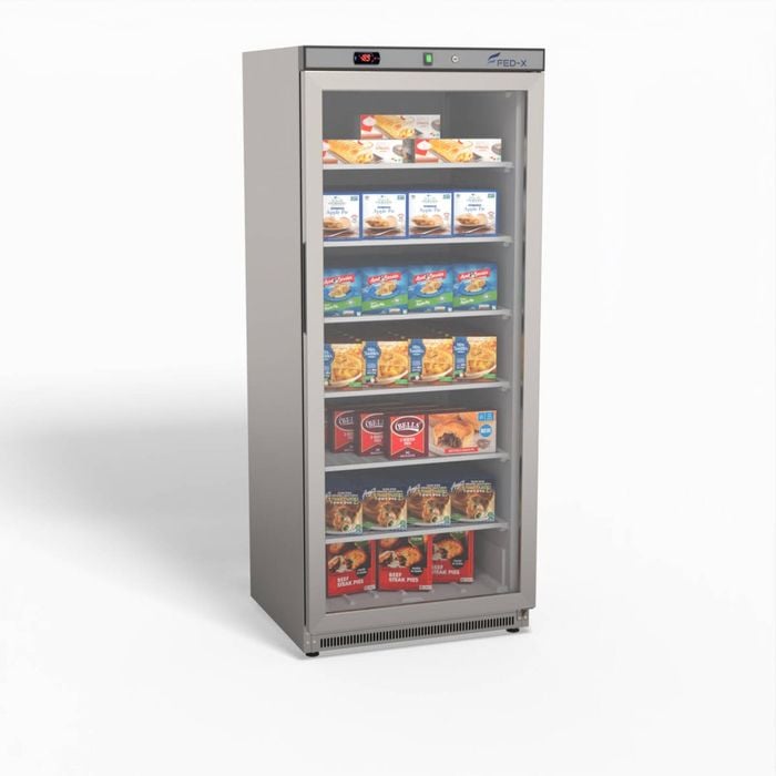 Fed-x Thermaster Stainless Steel Upright Static Display Freezer Xf600sg