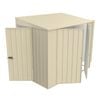 Build-a-Shed 1.2 x 2.3 x 2.0m Tunnel Shed Tunnel Hinged Door Plus Double Hinged Side Door - Cream