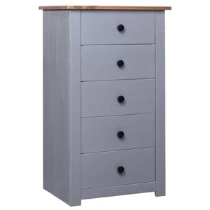 vidaXL Sideboard Grey Pine Panama Range Home Living Room Side Storage Cabinet
