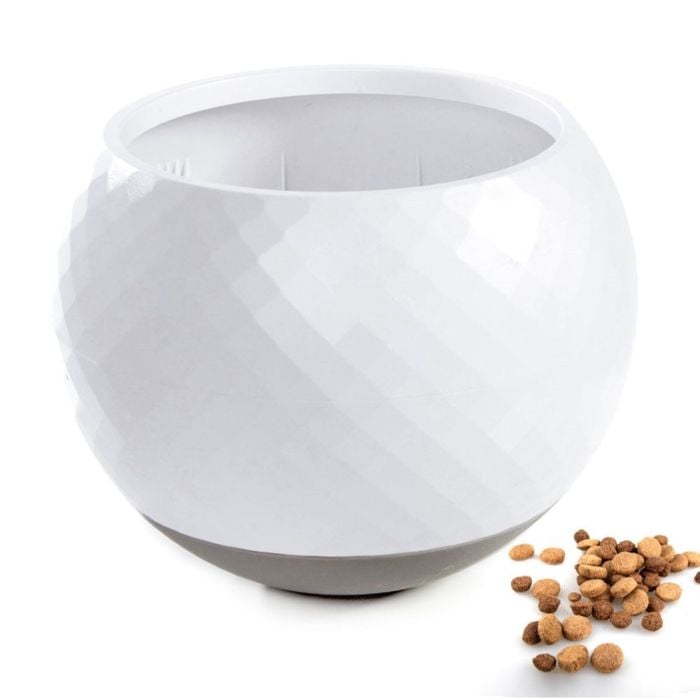 All Fur You Wobbler Slow Feeder Dog Bowl Grey