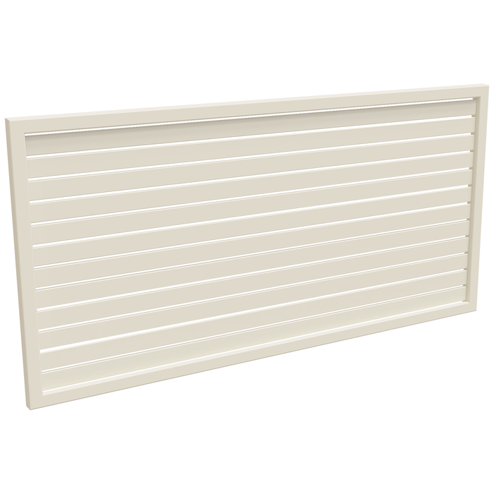 ProtectorAl 1001-2000W X 300-1000H Surfmist Aluminium Welded Slat Panel Horizontal 9mm Gap