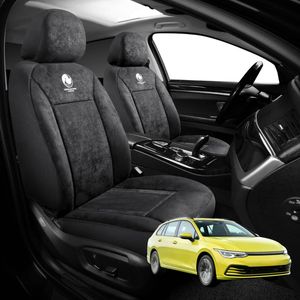 Australian Goose Edition Front Seat Covers for Volkswagen Golf 2021 - Current Hatch/Wagon (MK8) - Suede, Universal Fit - Black