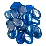 Tuscan Path 1kg 45-50mm Trans Aztec Aqua Glass Decorative Pebble