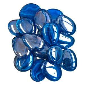 Tuscan Path 1kg 45-50mm Trans Aztec Aqua Glass Decorative Pebble