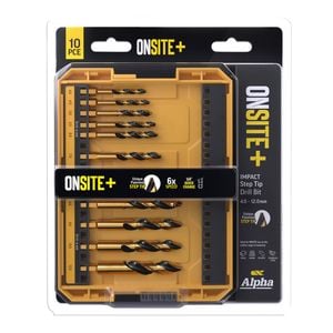 Alpha Onsite+ 10 Piece Impact Step Tip Drill Set