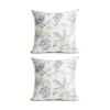 2PK Renee Taylor Textured Cotton Slub Reversible European Pillowcase Floral Vine